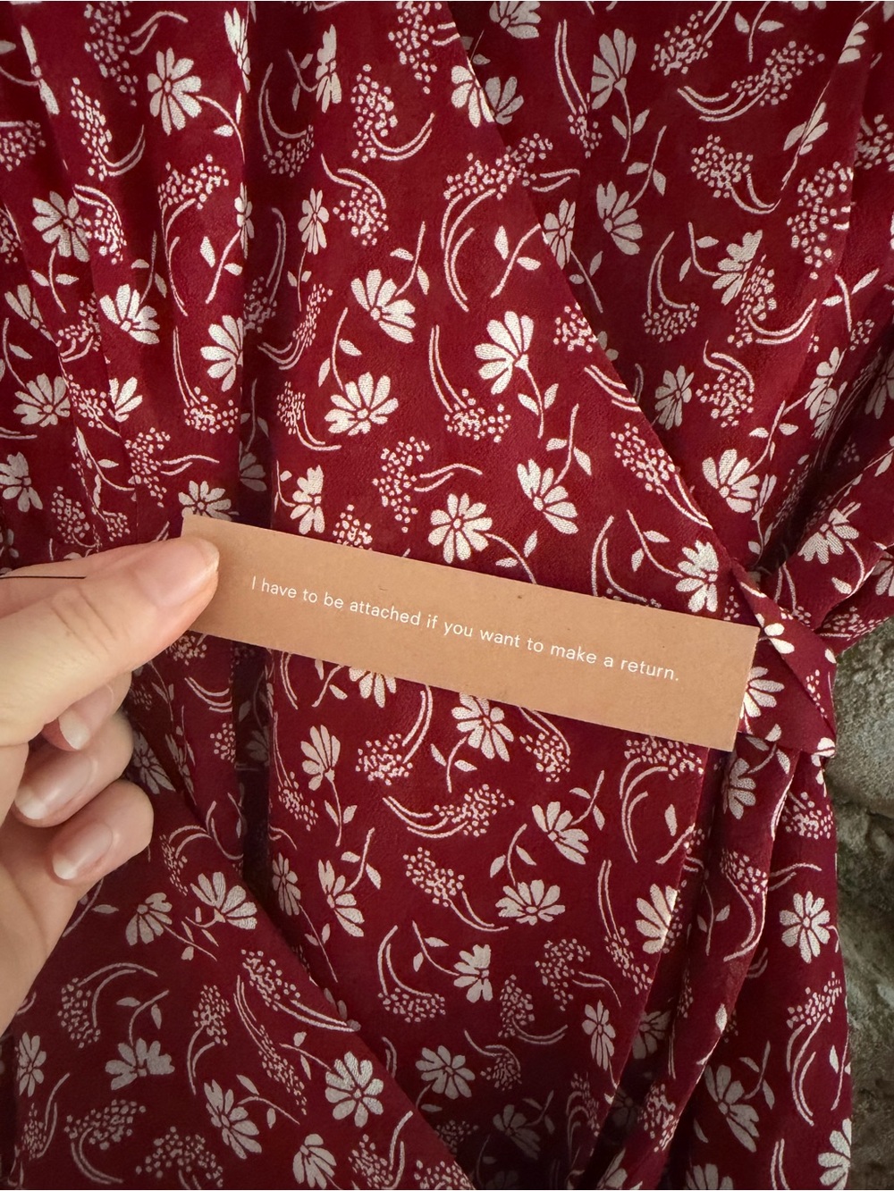 Reformation Red Floral Long Sleeve Wrap Dress - Picture 4 of 5